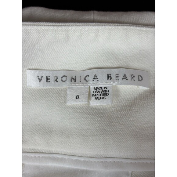 Veronica Beard Jupiter Kick Flare Pants White 8 Wide Waist Band Pin Tucks - Picture 3 of 11